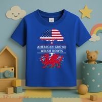 American Grown With Welsh Roots Funny Gift Wales Gift Toddler T-Shirt thumb 3