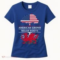American Grown With Welsh Roots Funny Gift Wales Gift Women's T-Shirt thumb 0