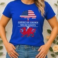 American Grown With Welsh Roots Funny Gift Wales Gift Women's T-Shirt thumb 2