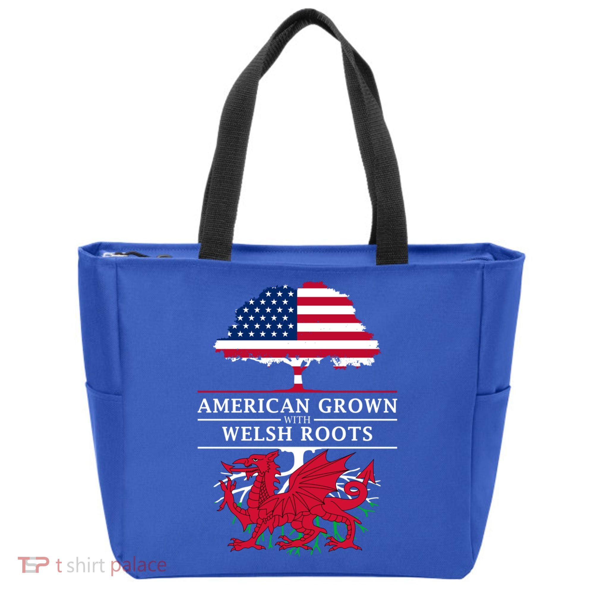 American Grown With Welsh Roots Funny Gift Wales Gift Tote Bag