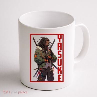 Anime Gamer Yasuke Urban Samurai Edition Coffee Mug back