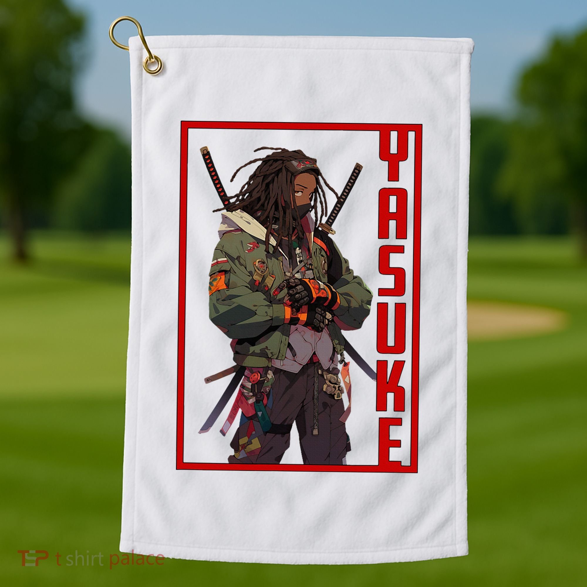 Anime Gamer Yasuke Urban Samurai Edition Golf Towel