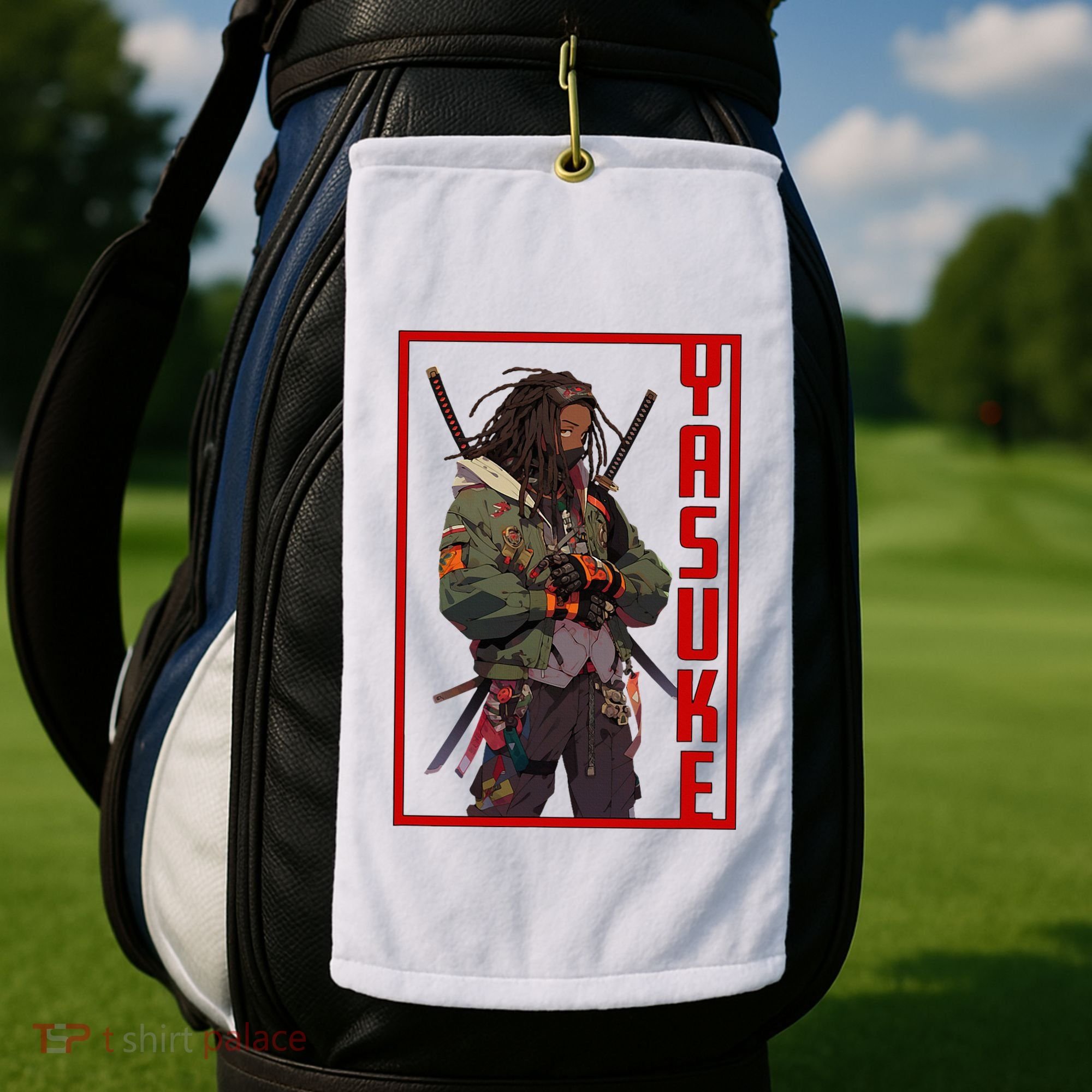 Anime Gamer Yasuke Urban Samurai Edition Golf Towel