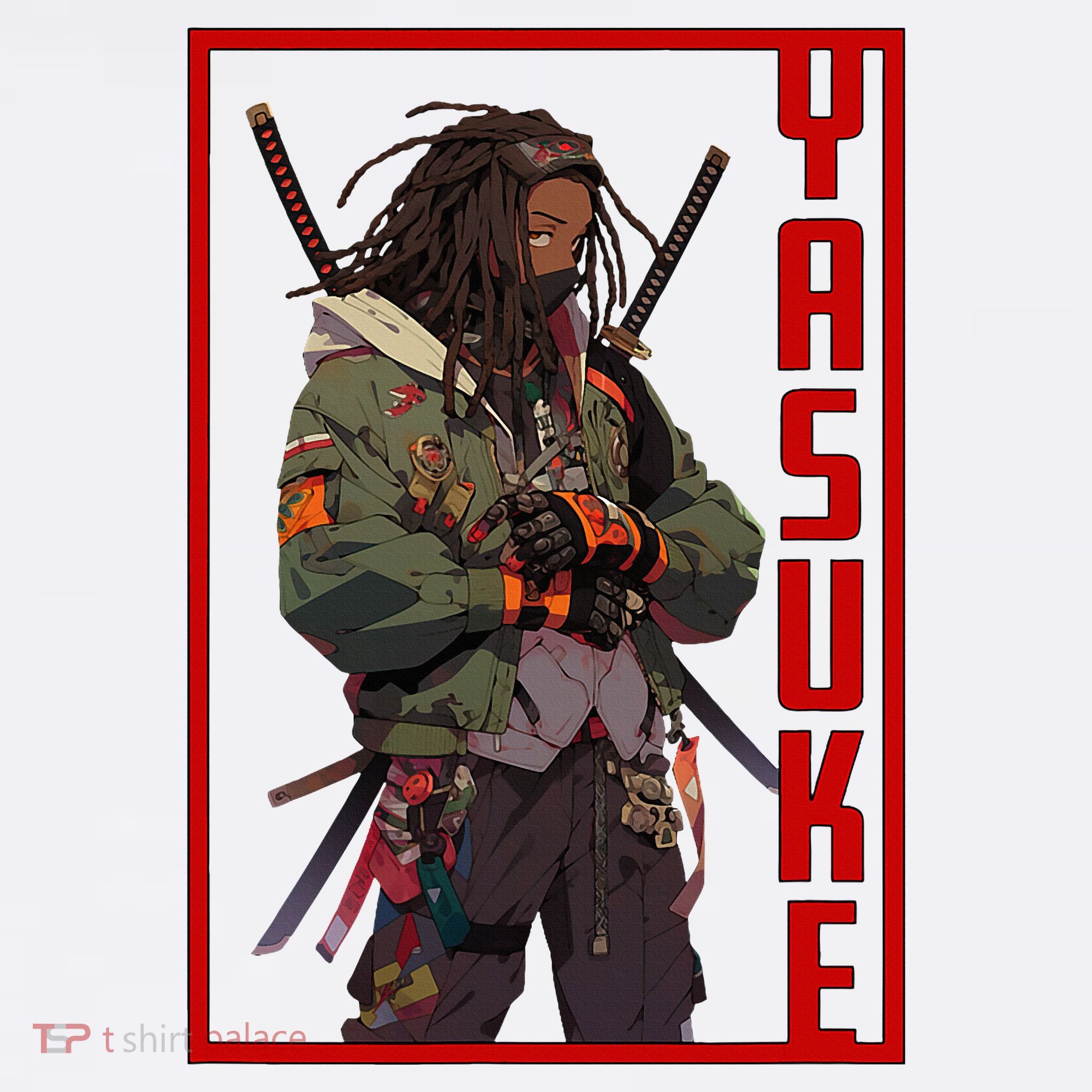Anime Gamer Yasuke Urban Samurai Edition Golf Towel