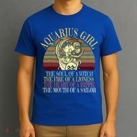 Aquarius Girl Zodiac January February Birthday Women Gift T-Shirt thumb 3
