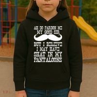 Ah Pardon Me My Good Sir I Believe I May Have Shat My Pantaloons Kids Hoodie thumb 3