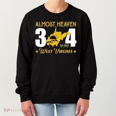 Almost Heaven 304 West Virginia Map Women's Sweatshirt