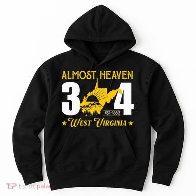Almost Heaven 304 West Virginia Map Hoodie