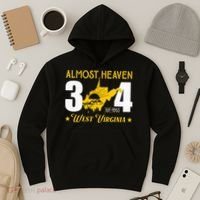 Almost Heaven 304 West Virginia Map Hoodie thumb 3