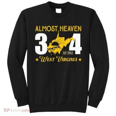 Almost Heaven 304 West Virginia Map Sweatshirt
