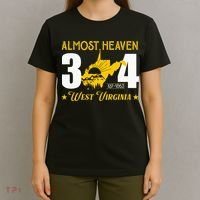 Almost Heaven 304 West Virginia Map T-Shirt thumb 4