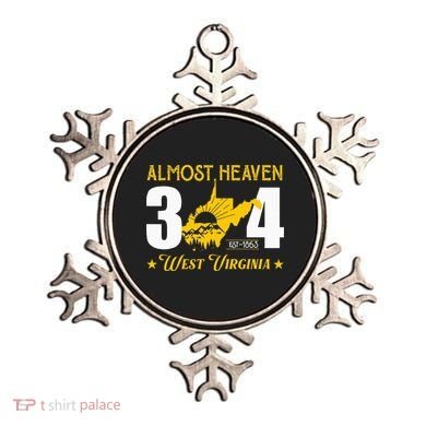 Almost Heaven 304 West Virginia Map Ornament