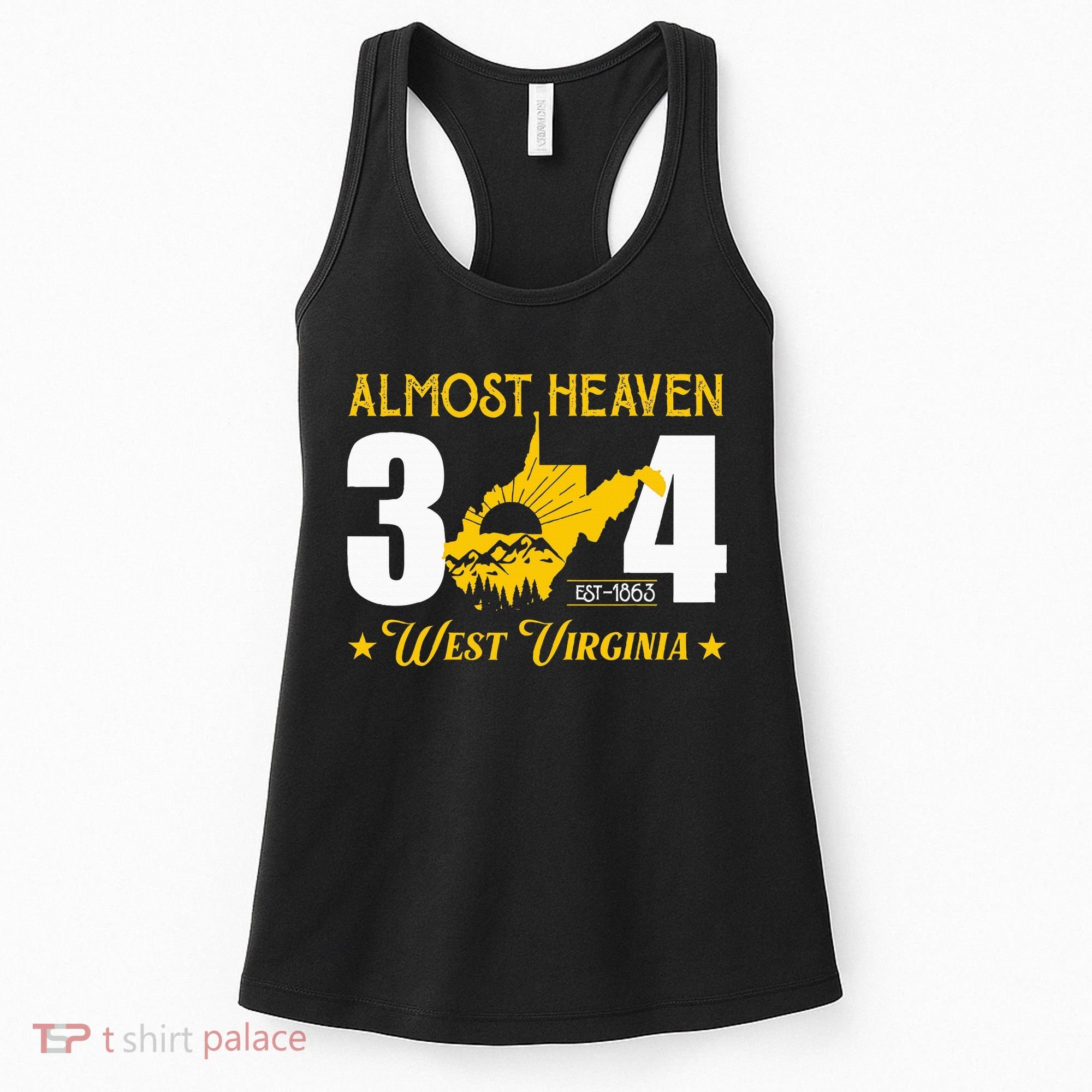 Almost Heaven 304 West Virginia Map Women's Tank Top
