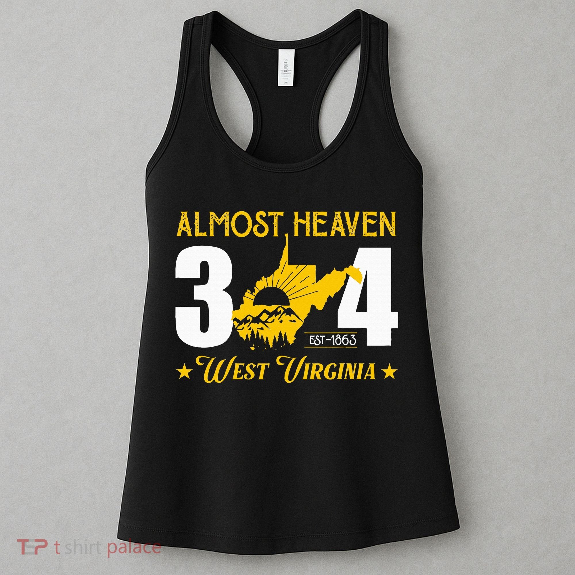 Almost Heaven 304 West Virginia Map Women's Tank Top