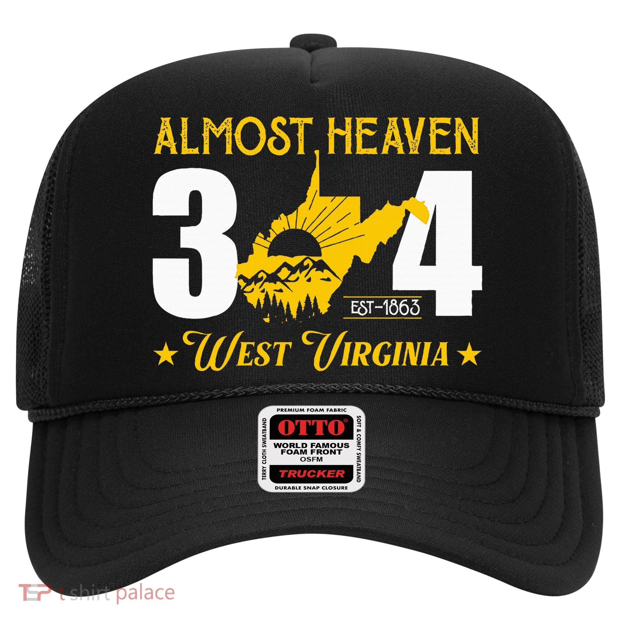 Almost Heaven 304 West Virginia Map Hat