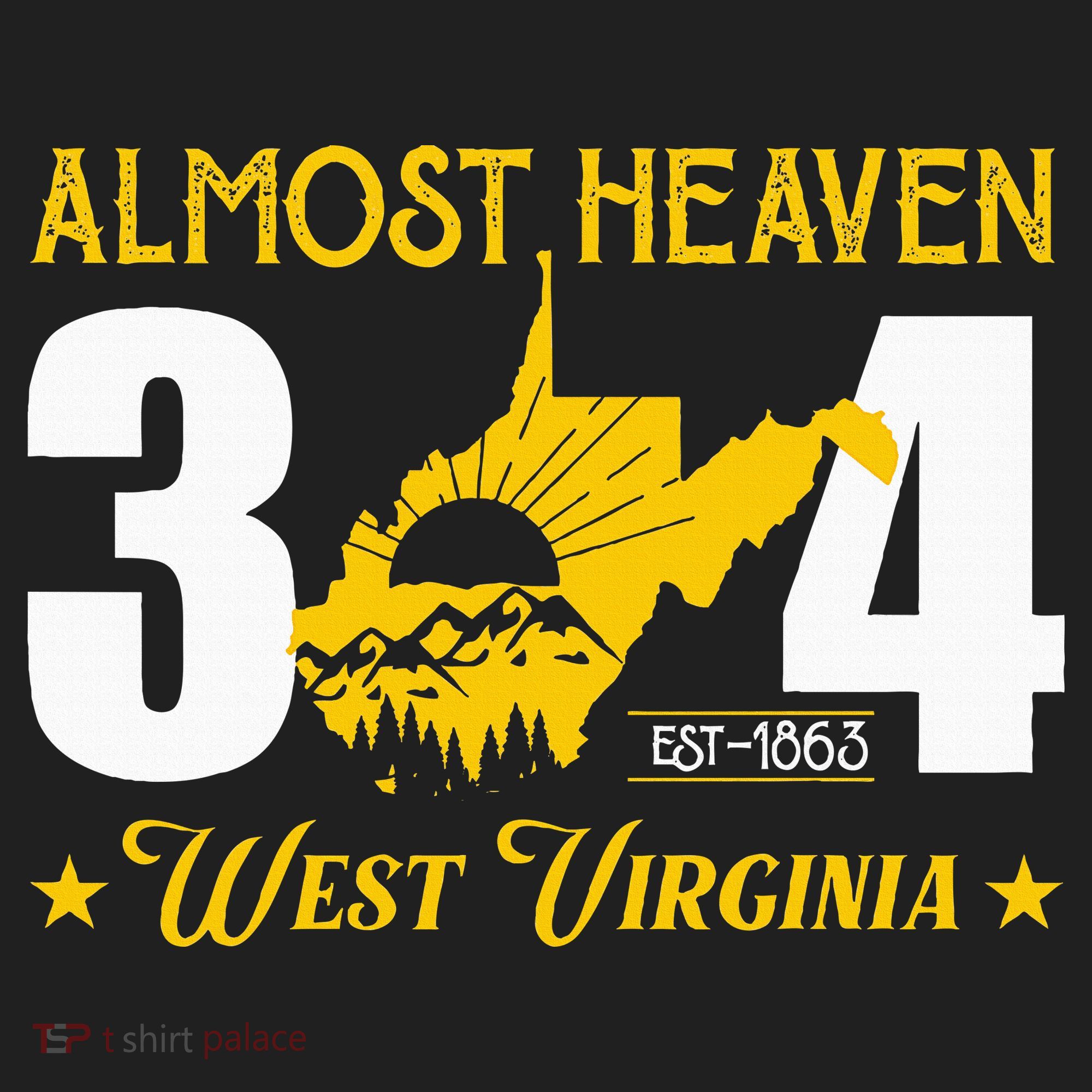 Almost Heaven 304 West Virginia Map Hat