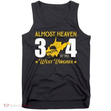 Almost Heaven 304 West Virginia Map Tank Top