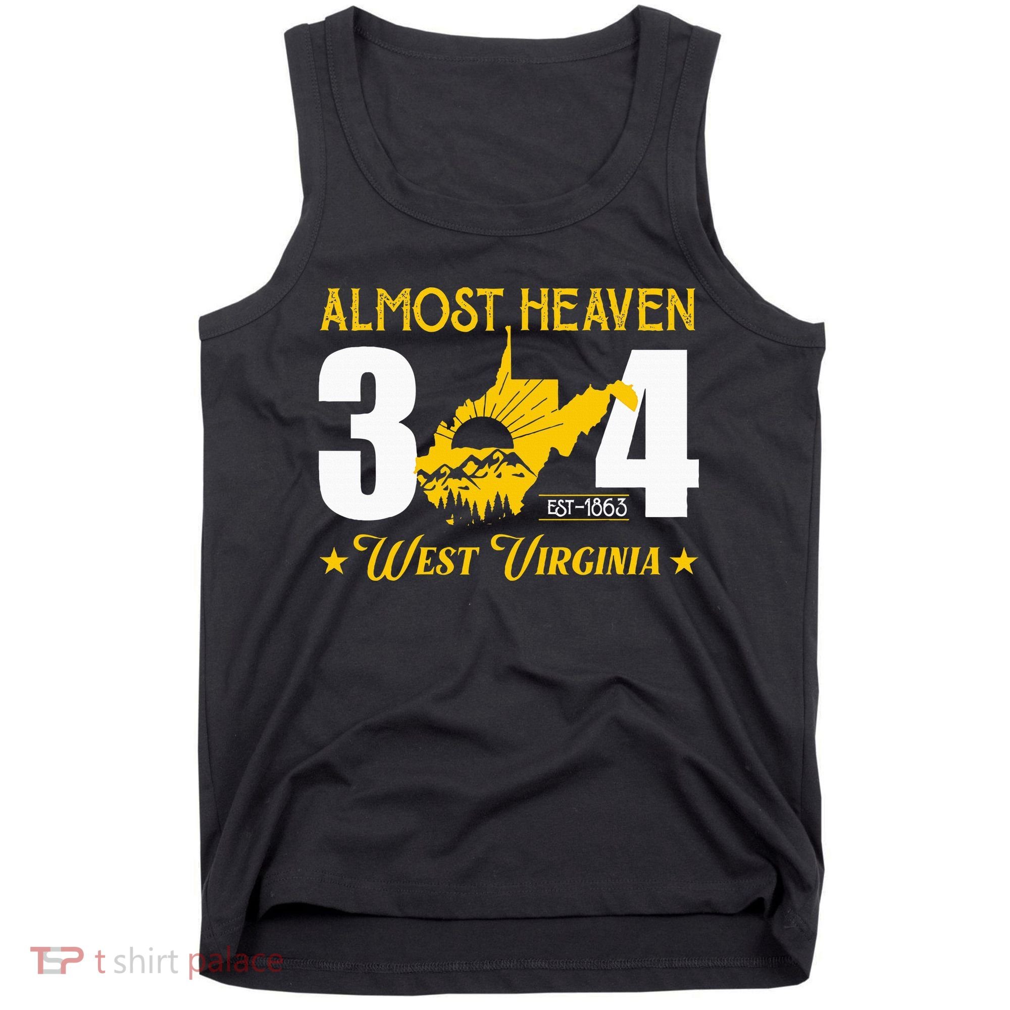 Almost Heaven 304 West Virginia Map Tank Top