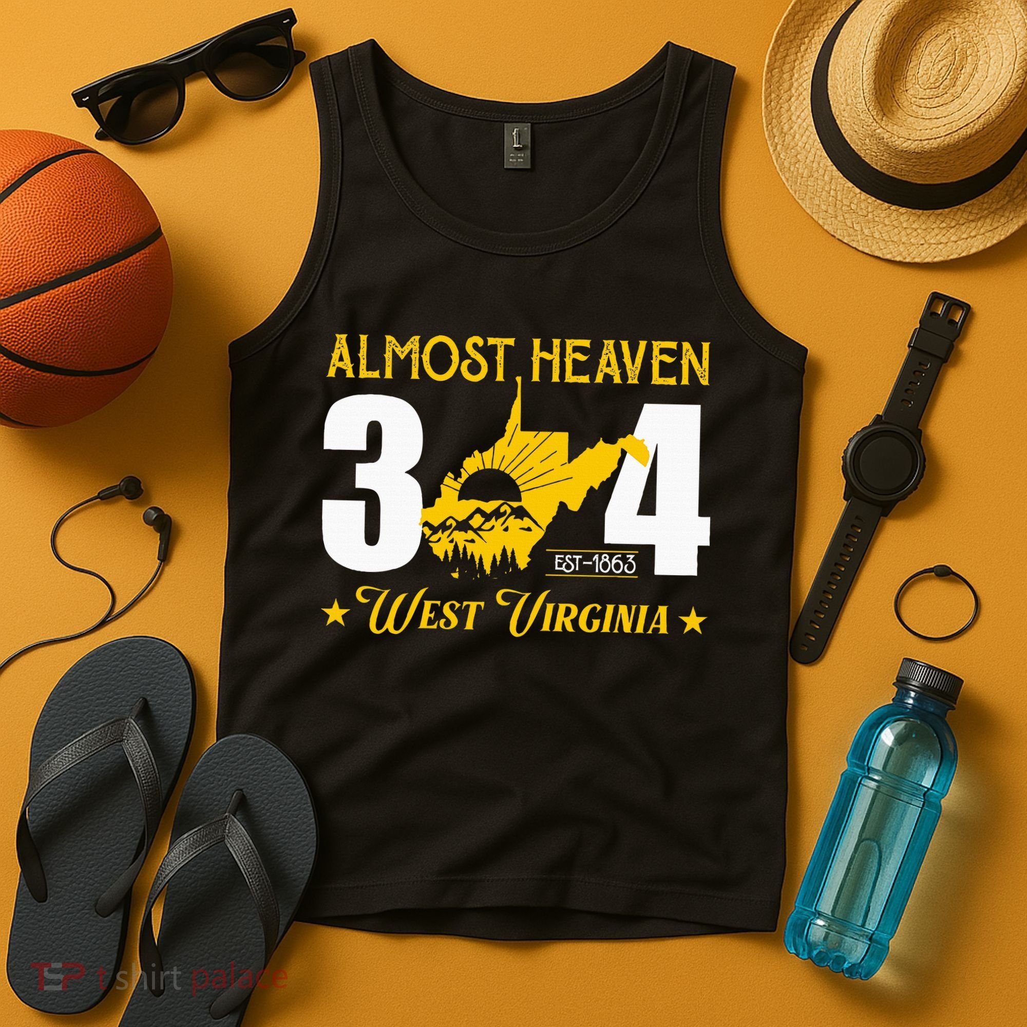 Almost Heaven 304 West Virginia Map Tank Top
