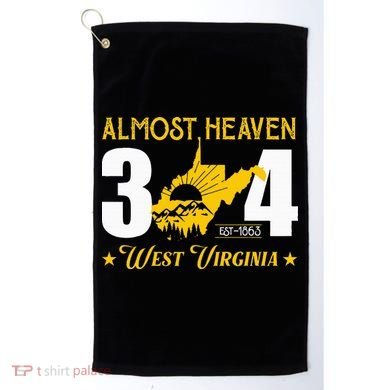 Almost Heaven 304 West Virginia Map Golf Towel