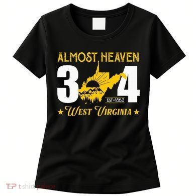 Almost Heaven 304 West Virginia Map Women's T-Shirt