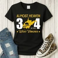 Almost Heaven 304 West Virginia Map Women's T-Shirt thumb 3