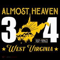 Almost Heaven 304 West Virginia Map Women's T-Shirt thumb 6