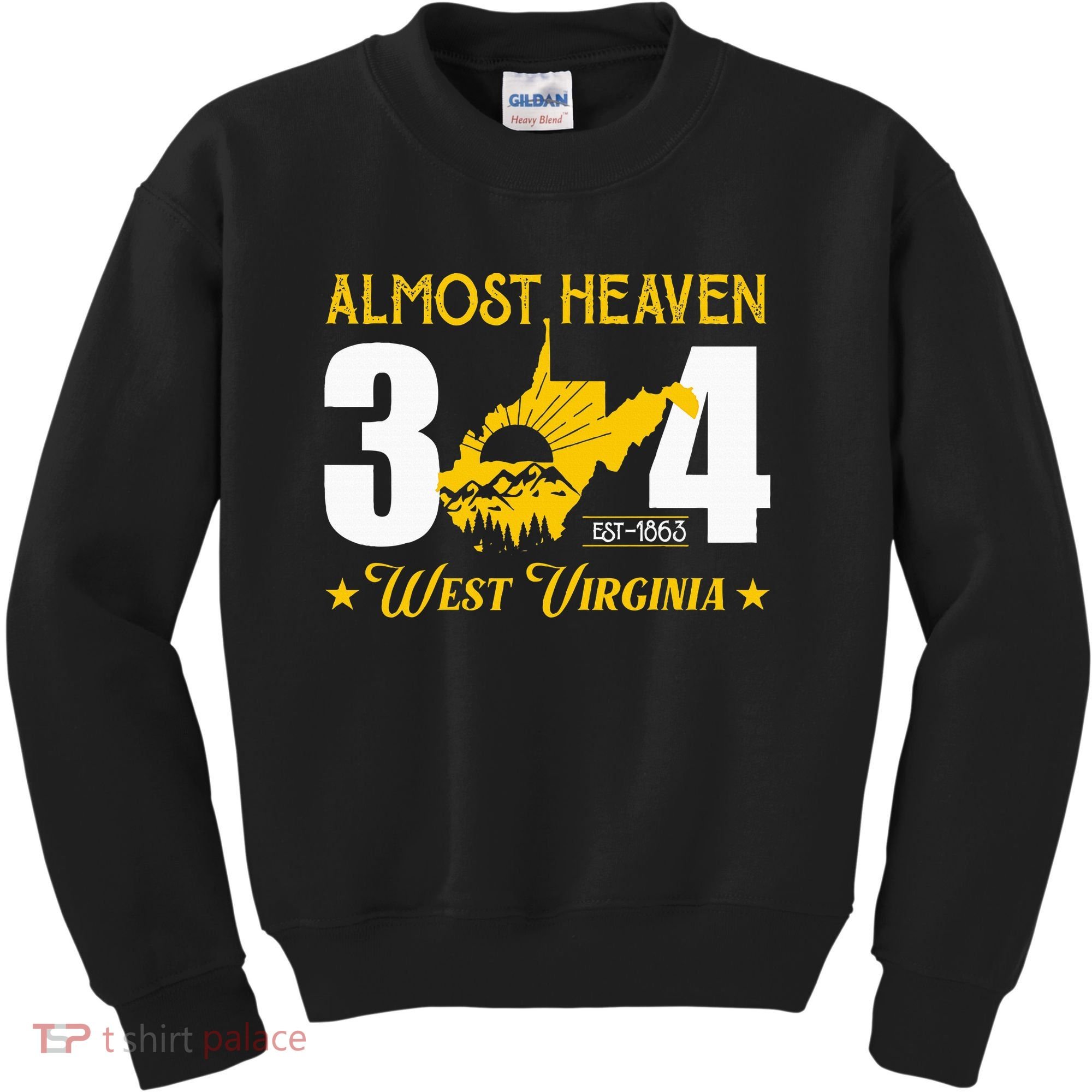 Almost Heaven 304 West Virginia Map Kids Sweatshirt