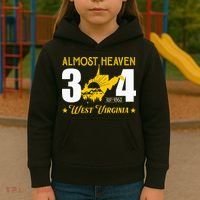 Almost Heaven 304 West Virginia Map Kids Hoodie thumb 3