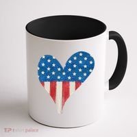 America Heart 4th Of July Coffee Mug thumb 1