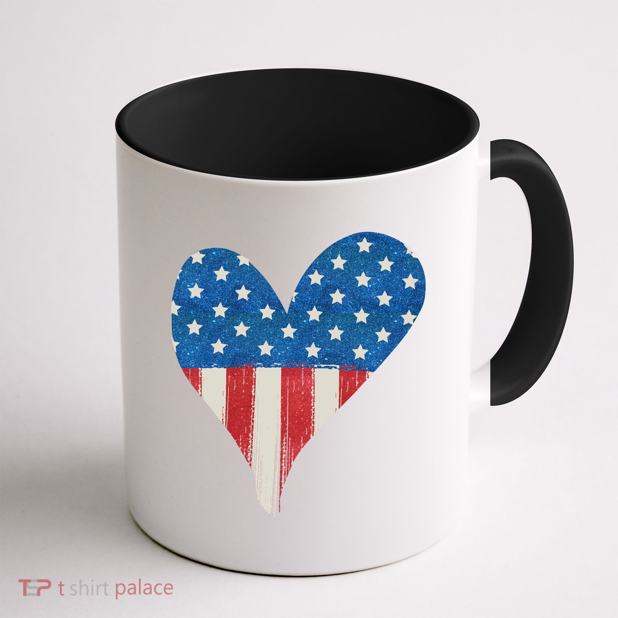 America Heart 4th Of July Coffee Mug