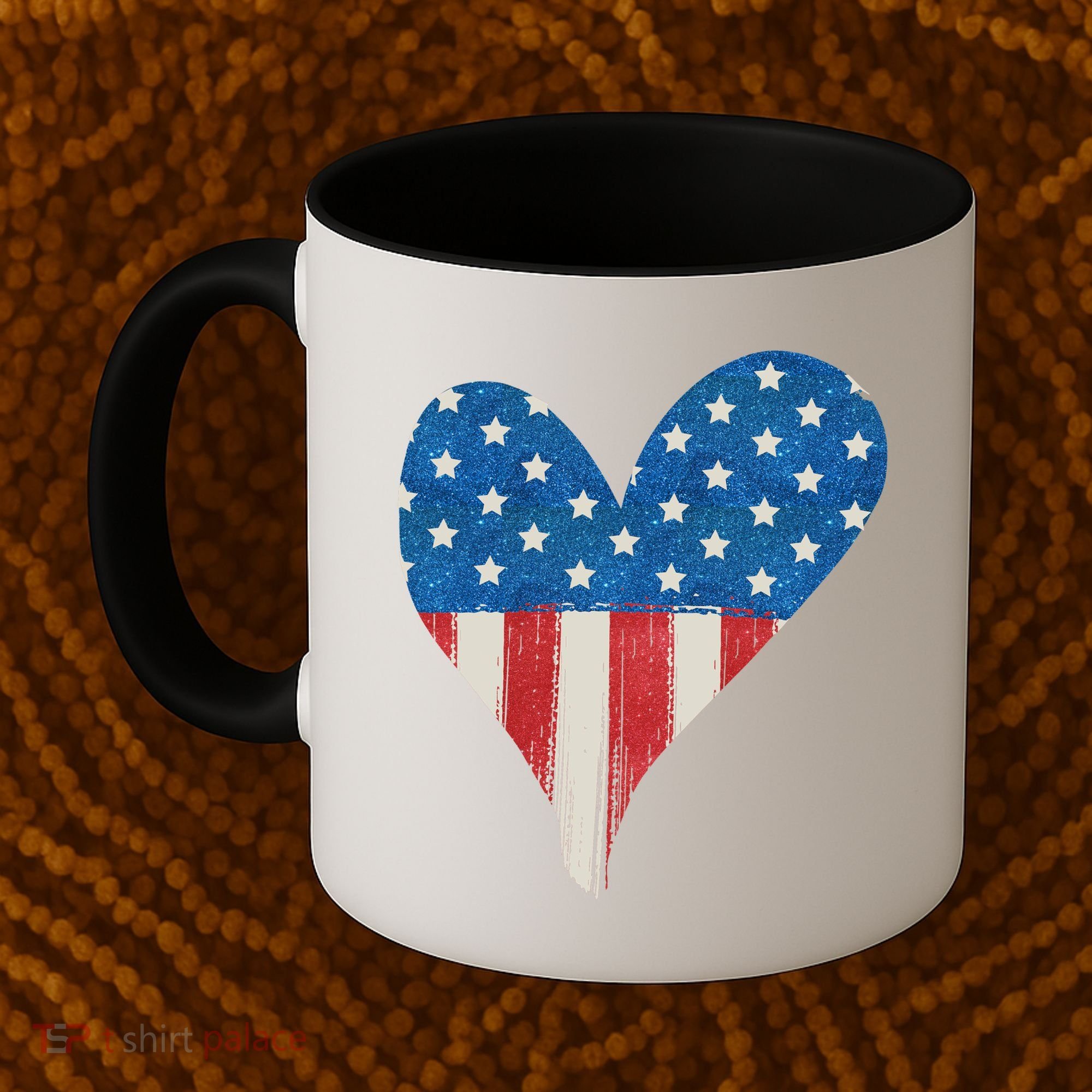 America Heart 4th Of July Coffee Mug