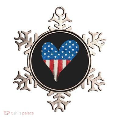 America Heart 4th Of July Ornament