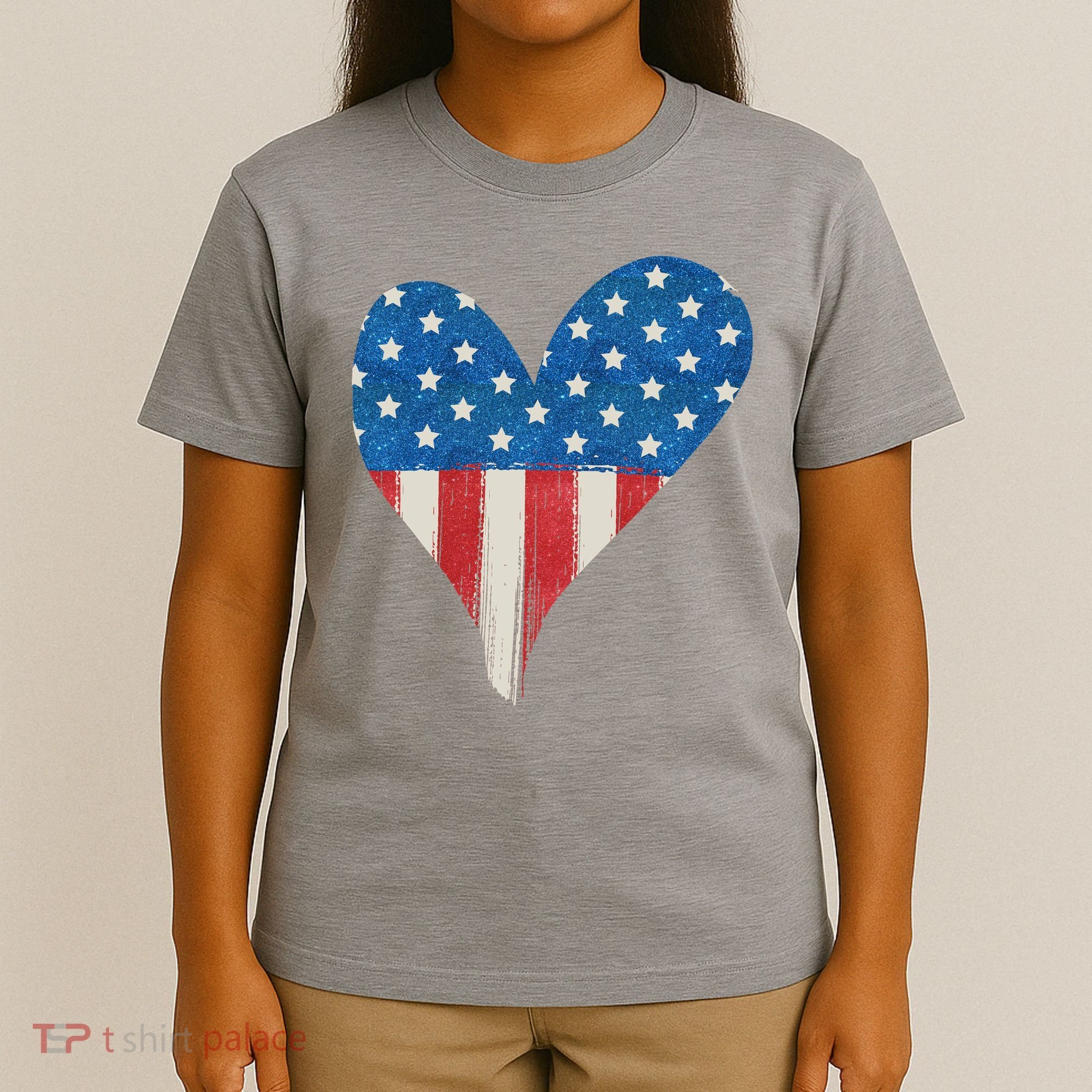 America Heart 4th Of July T-Shirt