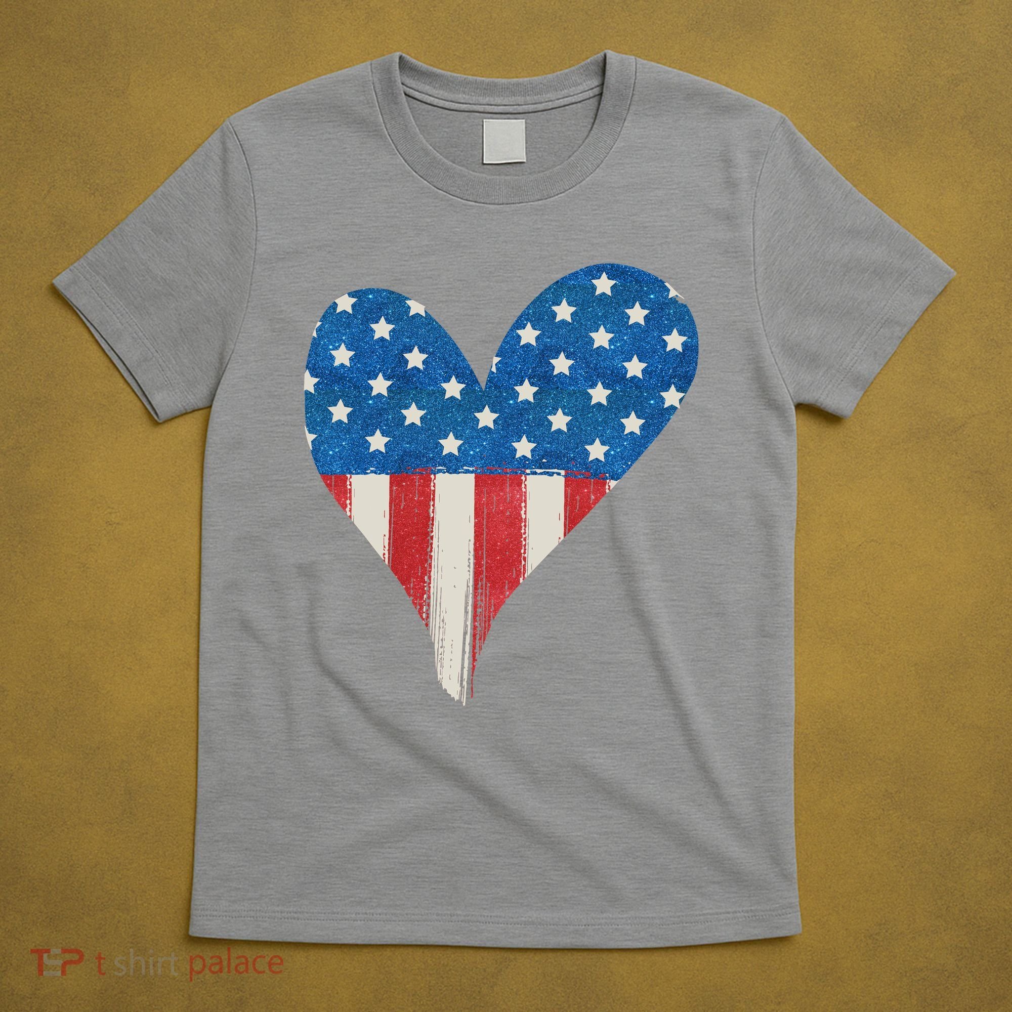 America Heart 4th Of July T-Shirt