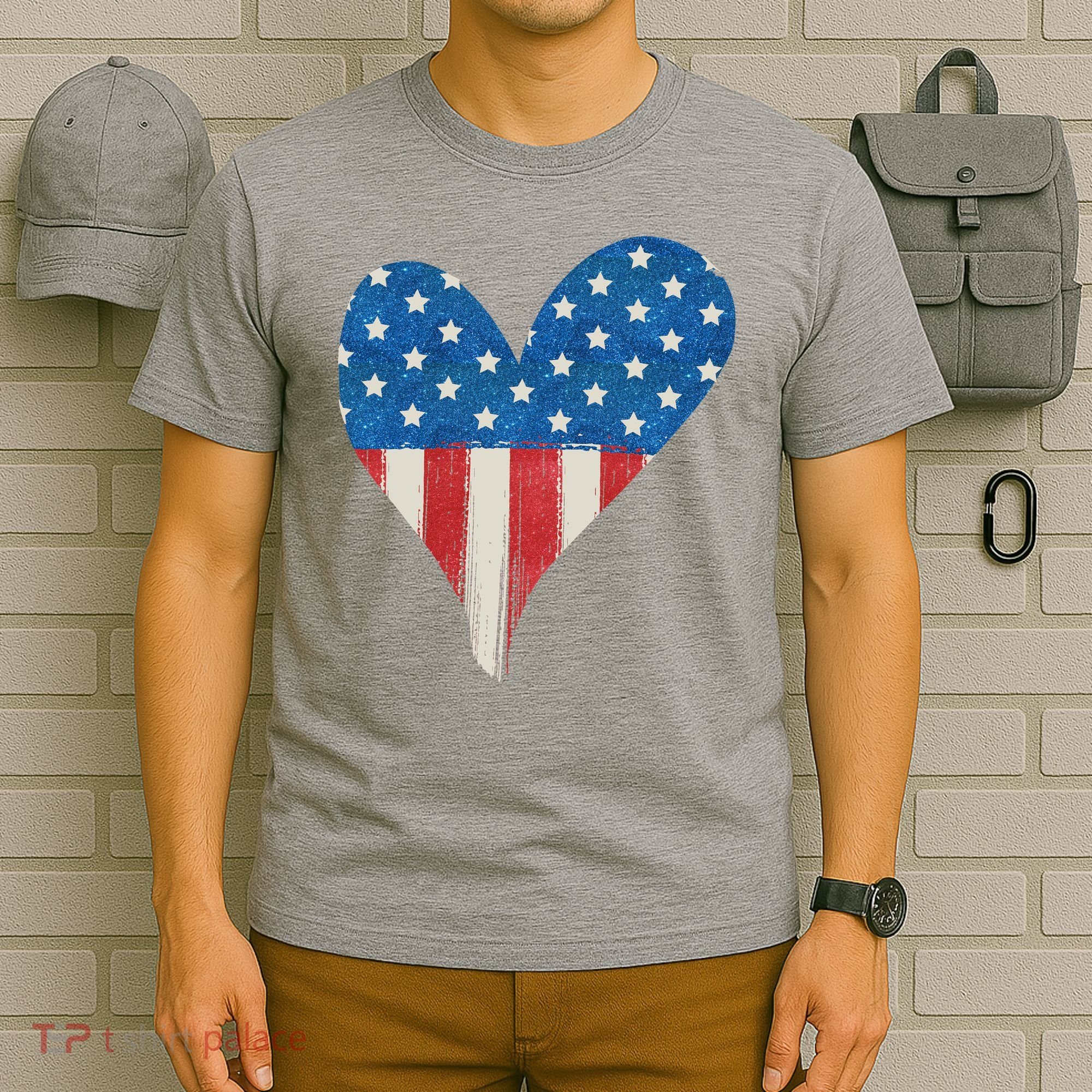 America Heart 4th Of July T-Shirt
