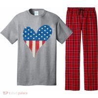 America Heart 4th Of July Pajama Set thumb 0