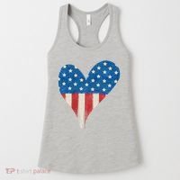 America Heart 4th Of July Women's Tank Top thumb 0