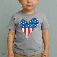 America Heart 4th Of July Toddler T-Shirt thumb 2