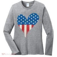 America Heart 4th Of July Women's Long Sleeve Shirt thumb 0