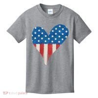 America Heart 4th Of July Kids T-Shirt thumb 0