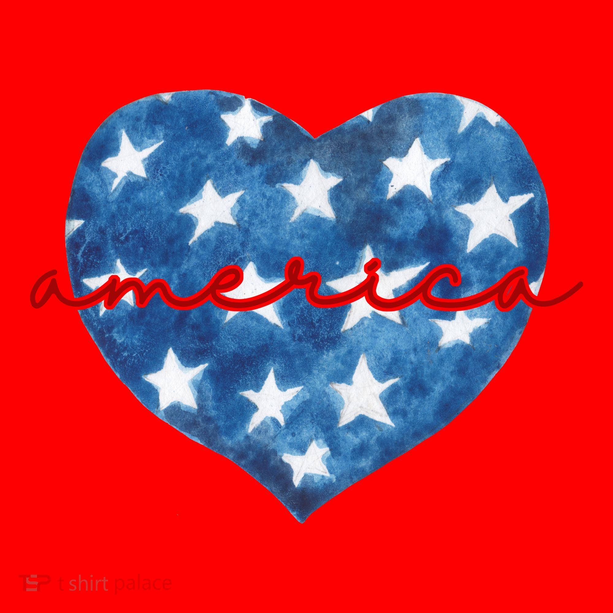 America Heart 4th Of July Cute Festive Santa Hat