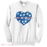 America Heart 4th Of July Cute Festive Sweatshirt thumb 0
