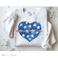America Heart 4th Of July Cute Festive Sweatshirt thumb 2