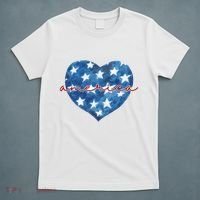 America Heart 4th Of July Cute Festive T-Shirt thumb 5