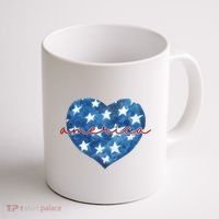 America Heart 4th Of July Cute Festive Coffee Mug thumb 1