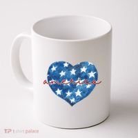 America Heart 4th Of July Cute Festive Coffee Mug thumb 0