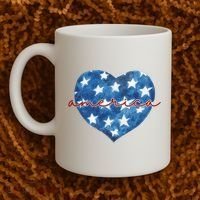 America Heart 4th Of July Cute Festive Coffee Mug thumb 2