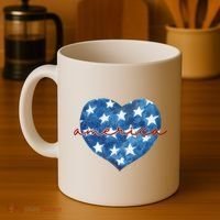 America Heart 4th Of July Cute Festive Coffee Mug thumb 4