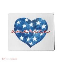 America Heart 4th Of July Cute Festive Mousepad thumb 0
